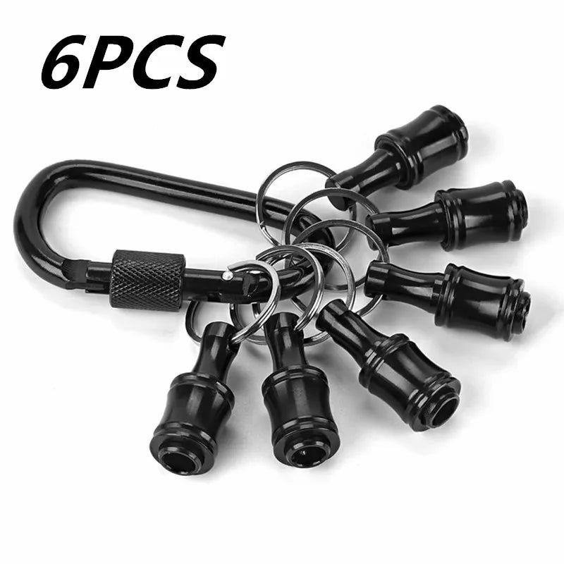 Bit Holder Keychain for Quick Change Hex Screwdriver Bits