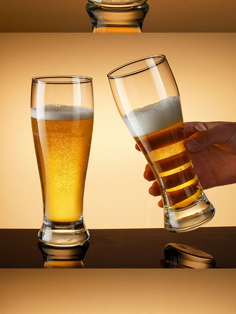Thickened Beer Glass Shatterproof Large Size Brew Pub Beer Mug Home Use Popular 500ml Commercial Grade Beer Cup for Business