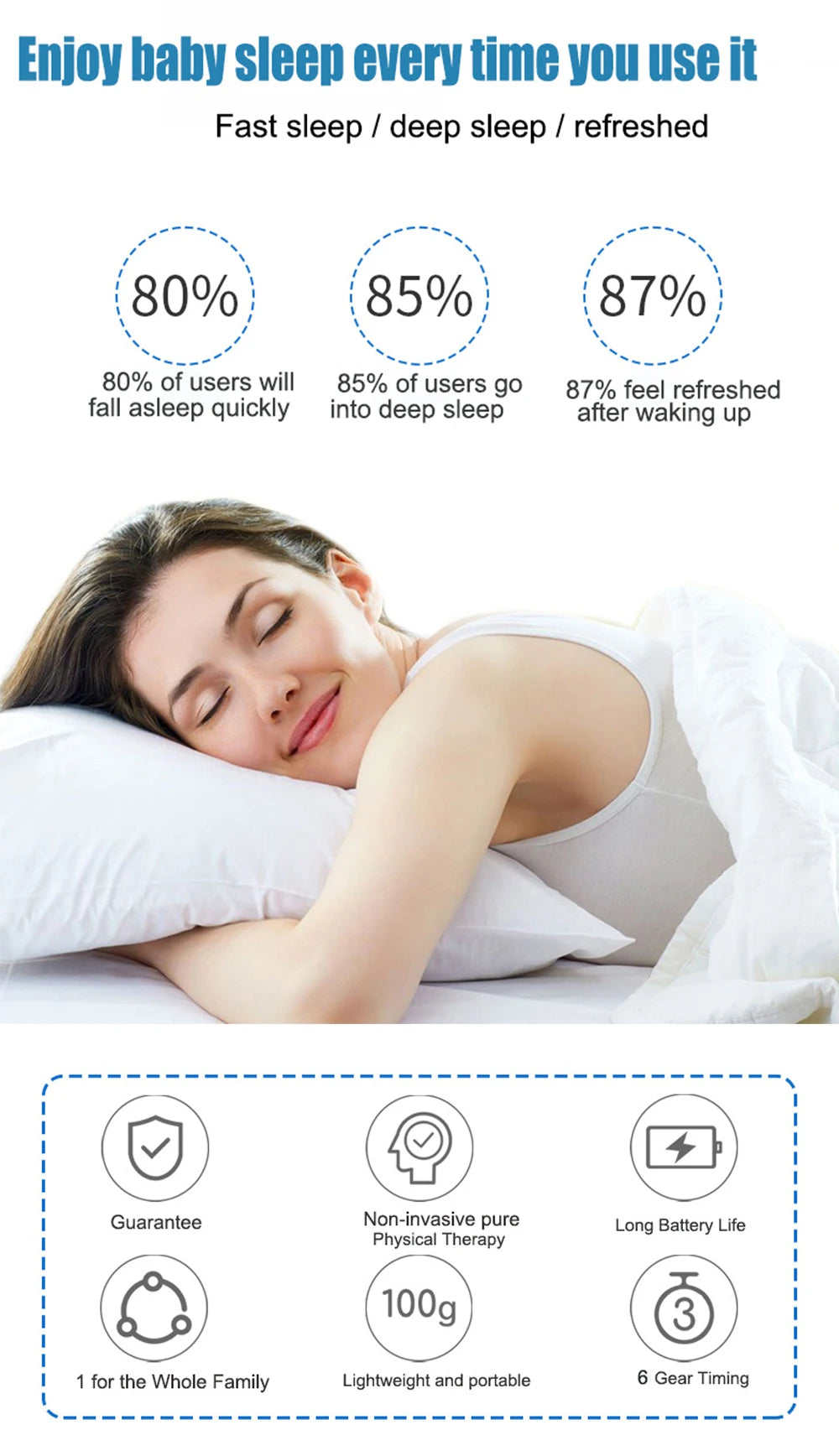 New Ear Clip Insomnia Anxiety Depression Pulse CES Therapy Device Electronic Fast  Sleeping Aid Device Press Relaxation