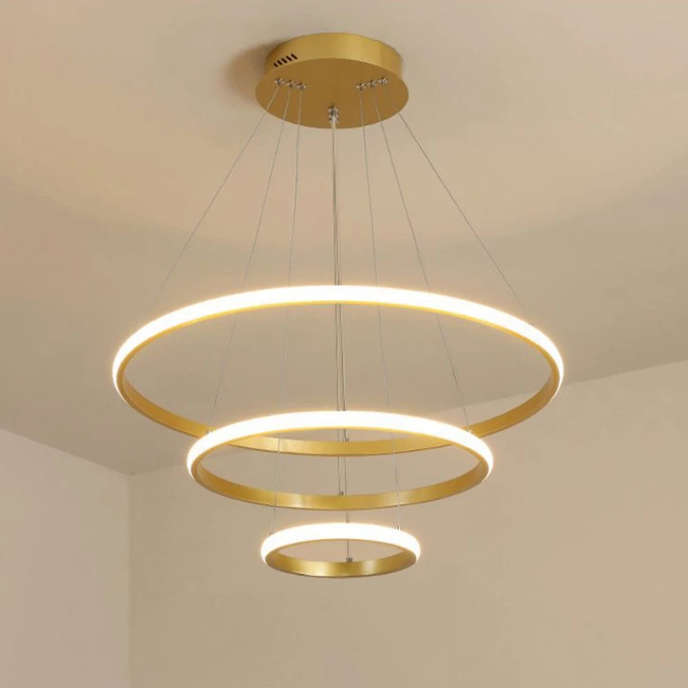 Modern LED Rings Pendant Lamp Circle Ceiling Light Fixture