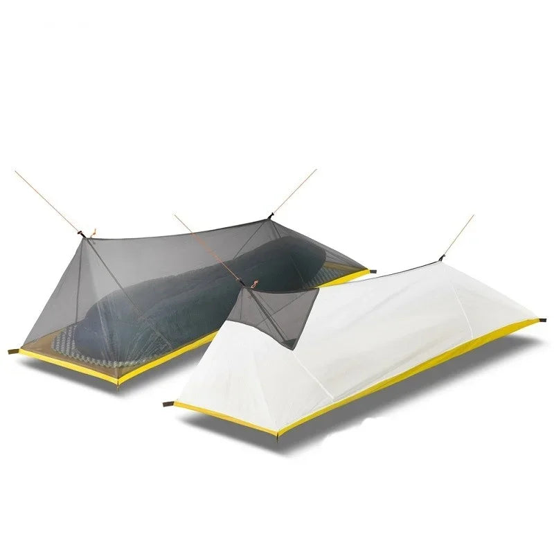 HIKEBURGER Jian Outdoor 1P Inner Tent Camping Bivy Insect-proof Sleeping Bag Set Ultralight Mountain Climbing Pole Less Shelter