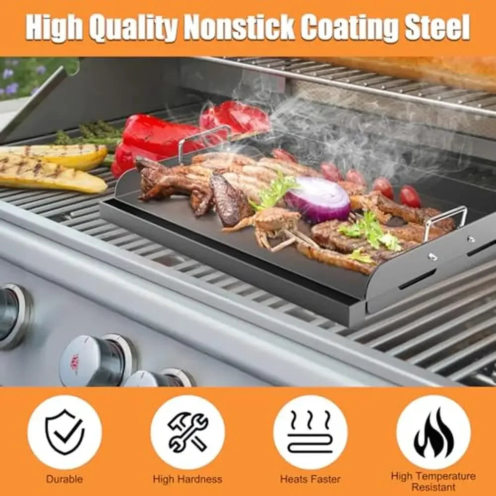 17"x13" Universal Nonstick Gas Grill Griddle Plate Outdoor
