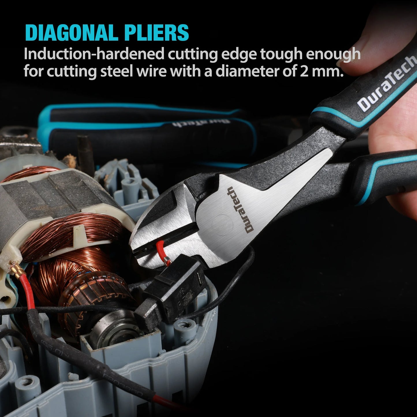 DURATECH 3PCS Plier Set Premium Cr-Ni Construction, Pliers Tool Set Including 8 Inch Needle Nose Pliers, Slip Joint Pliers