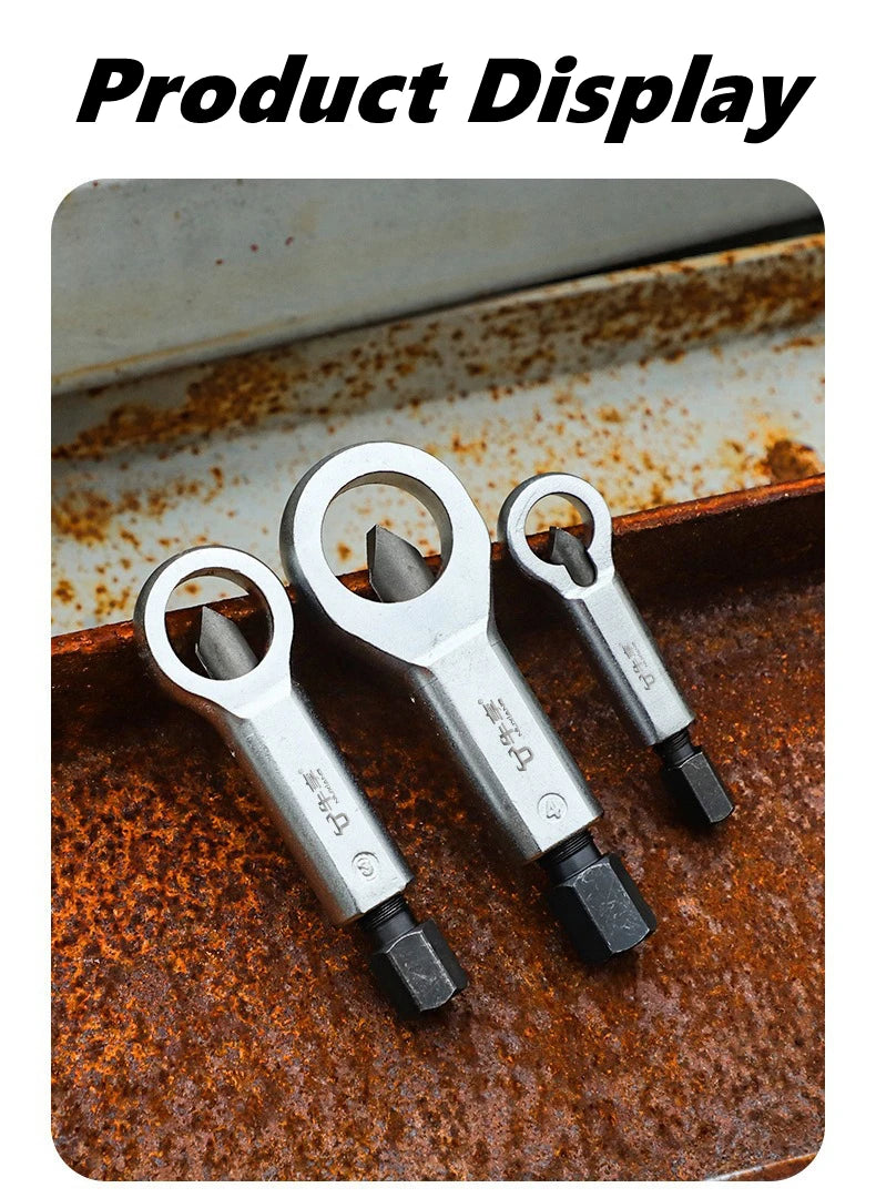 Nut Screw Splitter Set Remover Tools,Rusted Nut Breaker,Steel Remover Extractor,Manual Pressure Nut Cracker Metal Splitter