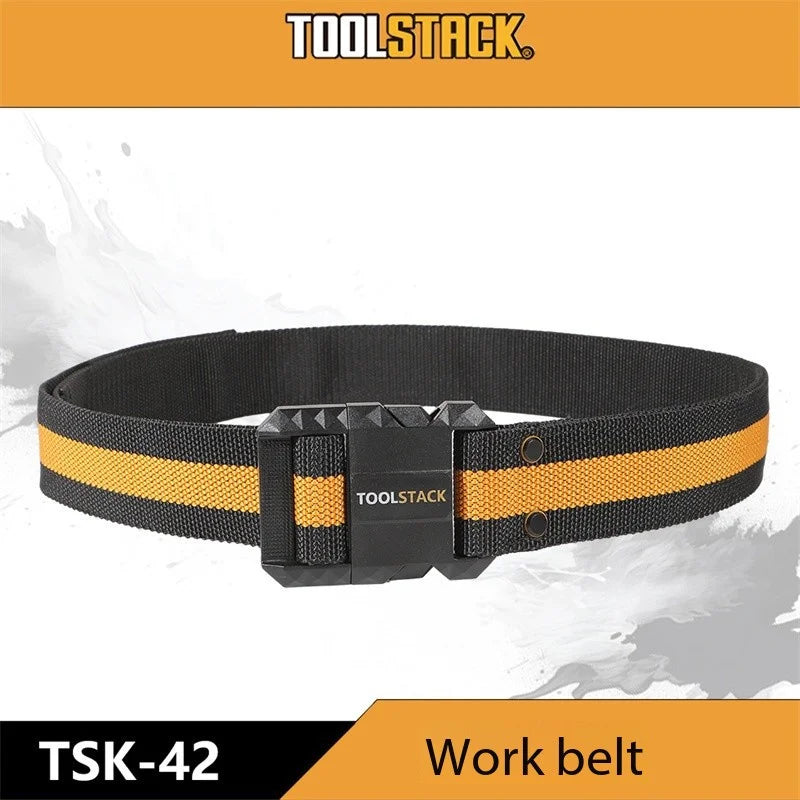 TOOLSTACK Construction Belt Thickened High-Quality Oxford Firm Stitching Work Belt Lightweight Adjustable Buckle Working Belt