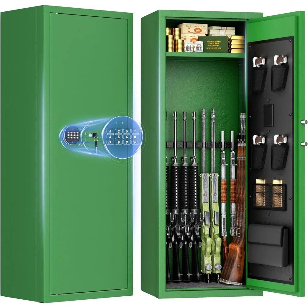 12-15 Rifle Safe with Keyboard, Quick Access Large Safe for Rifles, Locking Cabinet Rifle Safe with Saf