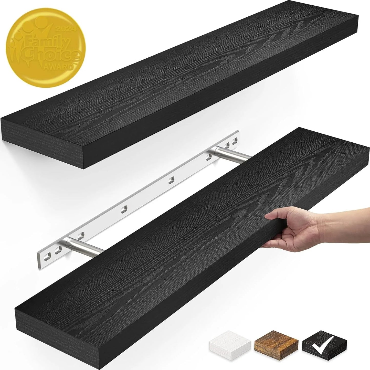 Floating Wall Shelves Set Of Two For Rustic Accents