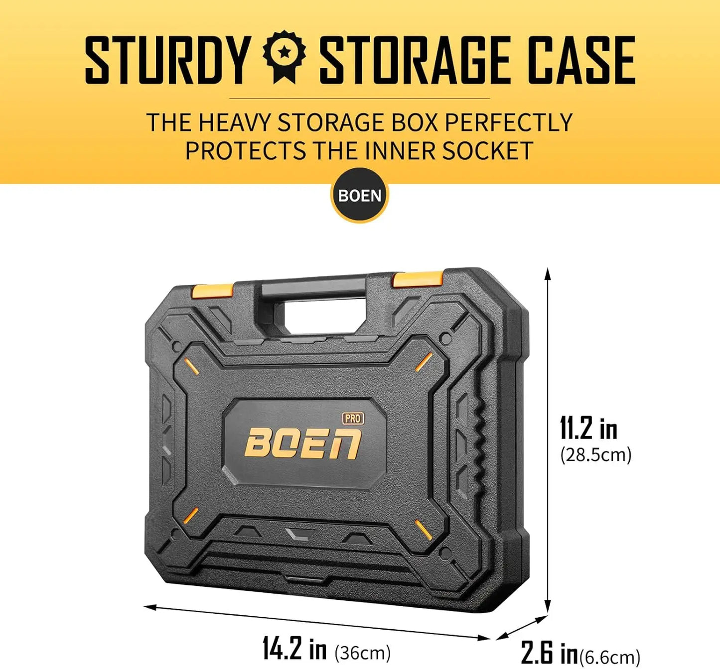 BOEN Pro Deep Impact Socket Set Metric Premium CRMO