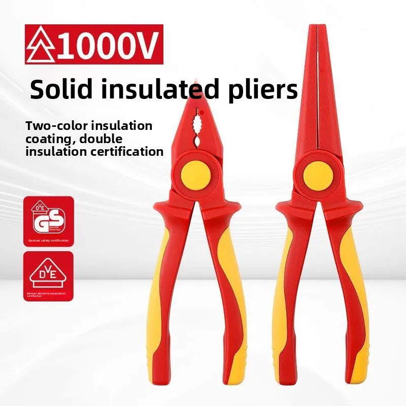 Multi-Function Wire Cutters Insulated Combination Diagonal Needle Nose Pliers Electrician Tool 1000V High Voltage Resistance