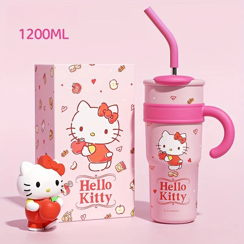 1Pc Hellokitty Thermos Cup, High-Looking Water Cup, 700ml 1200ml, Valentine's Day Gift, Car Cup, Portable Coffee Cup, Large Capacity