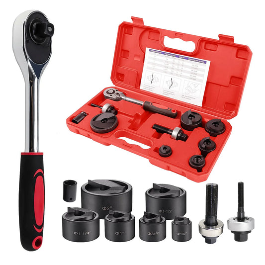 iGeelee Manual Knockout Punch Kit Portable Hole Making Tool MK-60 range from 1/2" to 2" (22.5 to 61.5mm) Ratchet Hole Puncher