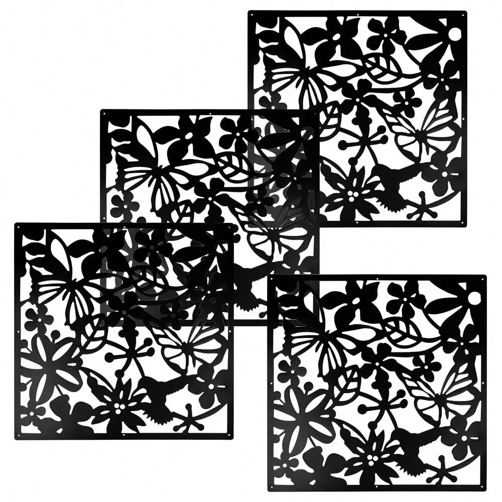 Room Divider Decorative Thick Wall Screen Panels Floral Carving Pattern Hollow Out Design For Bedroom Living Dining Room Kitche