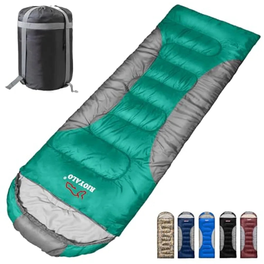 0 Degree Winter Sleeping Bags for Adults Camping 450GSM - Temp Range (5F 32F) Portable Waterproof Compression Sack- Camping Sle