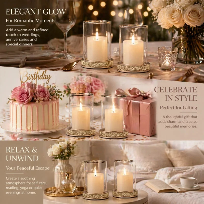 Contemporary Sparkling Hurricane Candle Holder For Weddings