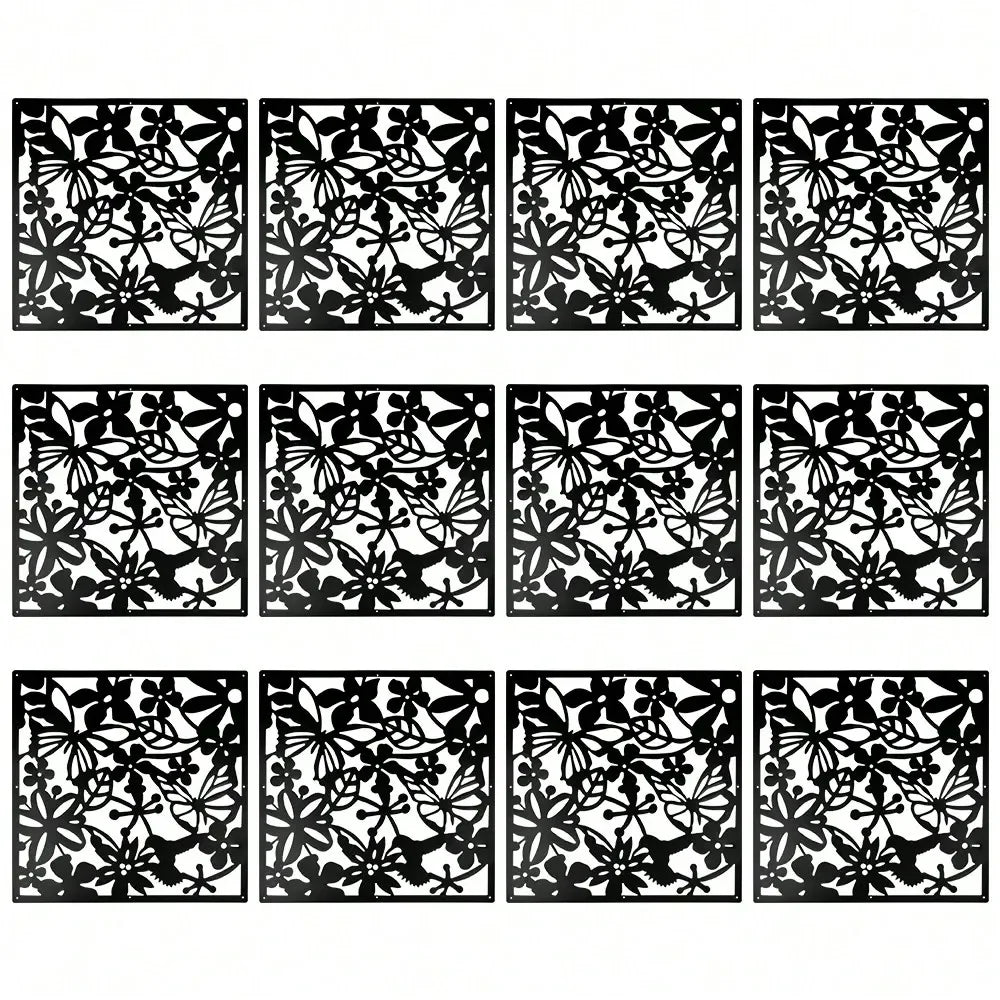 Room Divider Decorative Thick Wall Screen Panels Floral Carving Pattern Hollow Out Design For Bedroom Living Dining Room Kitche
