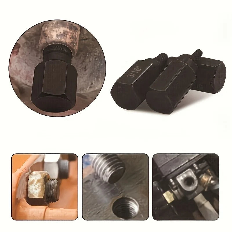 10Pc Damaged Screw Extractor Drill Bit Set Hex Head Easy Out Bolt Extractor Spiral Broken Screw Remover Tool For Nuts Bolts