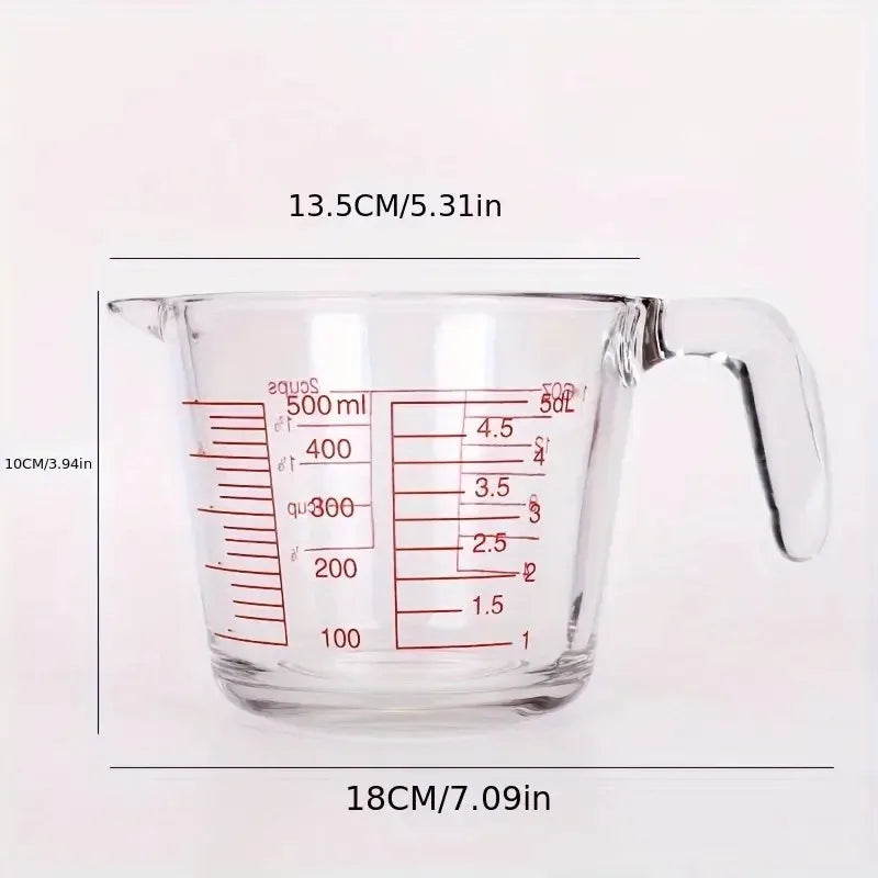 Microwave Safe Heat Resistant Glass Measuring Cup With Scale
