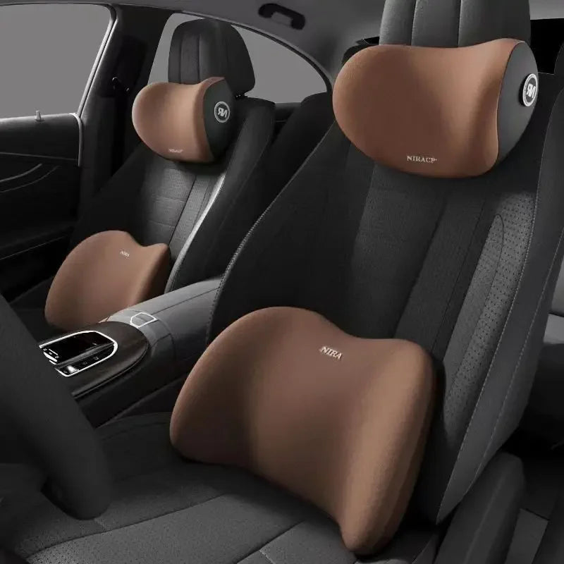 Universal Automotive seat cushion all season universal Ergonomic Memory Foam Car Seat Cushion-lumbar cushion or headrest or set