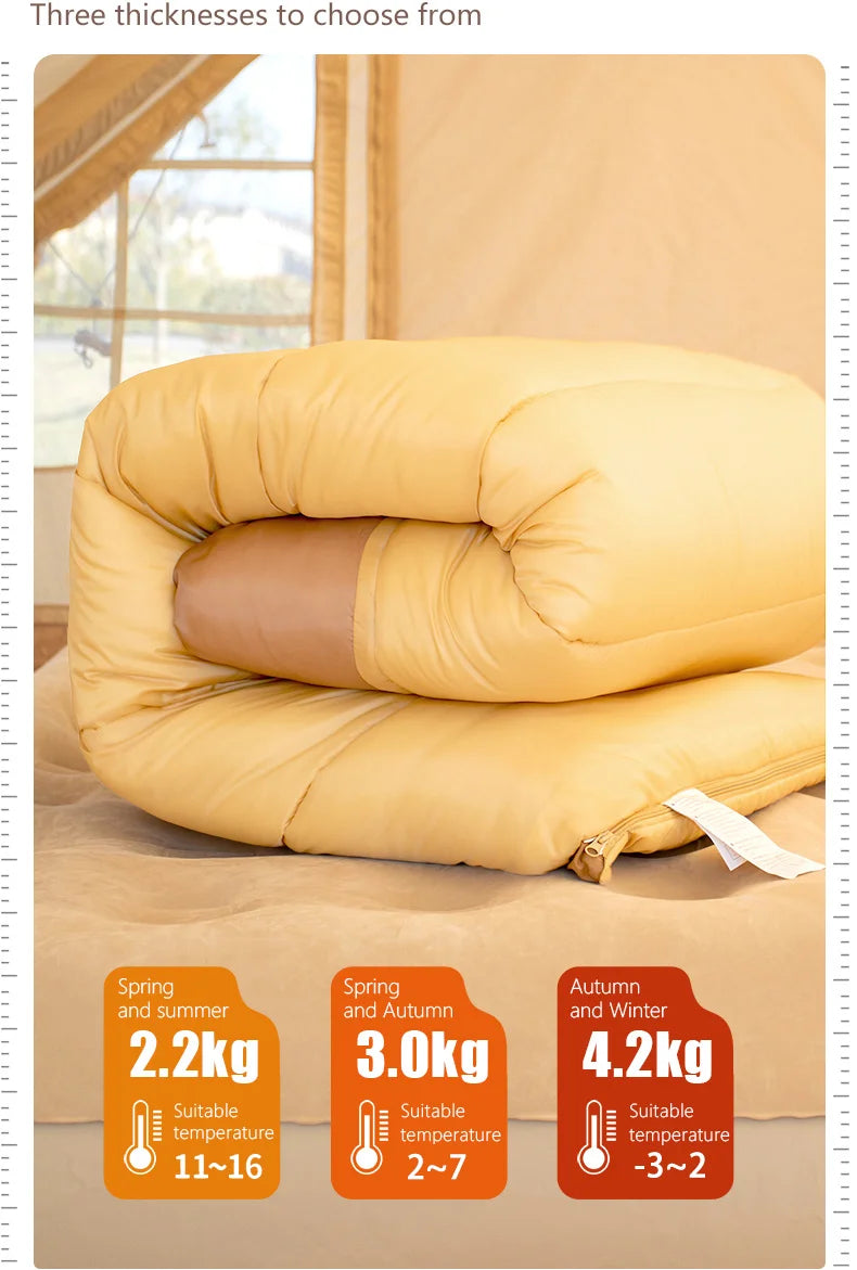 BISINNA 2 Person Camping Sleeping Bag Four Seasons Portable Winter Sleeping Bag for Outdoor Camp Travel Hiking