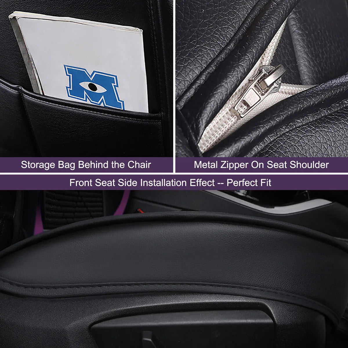 Car Seat Covers Full Set,Car Seat Protector, All Season Universal Car Seat Cushion, Car Seat Covers Front Seats and Back