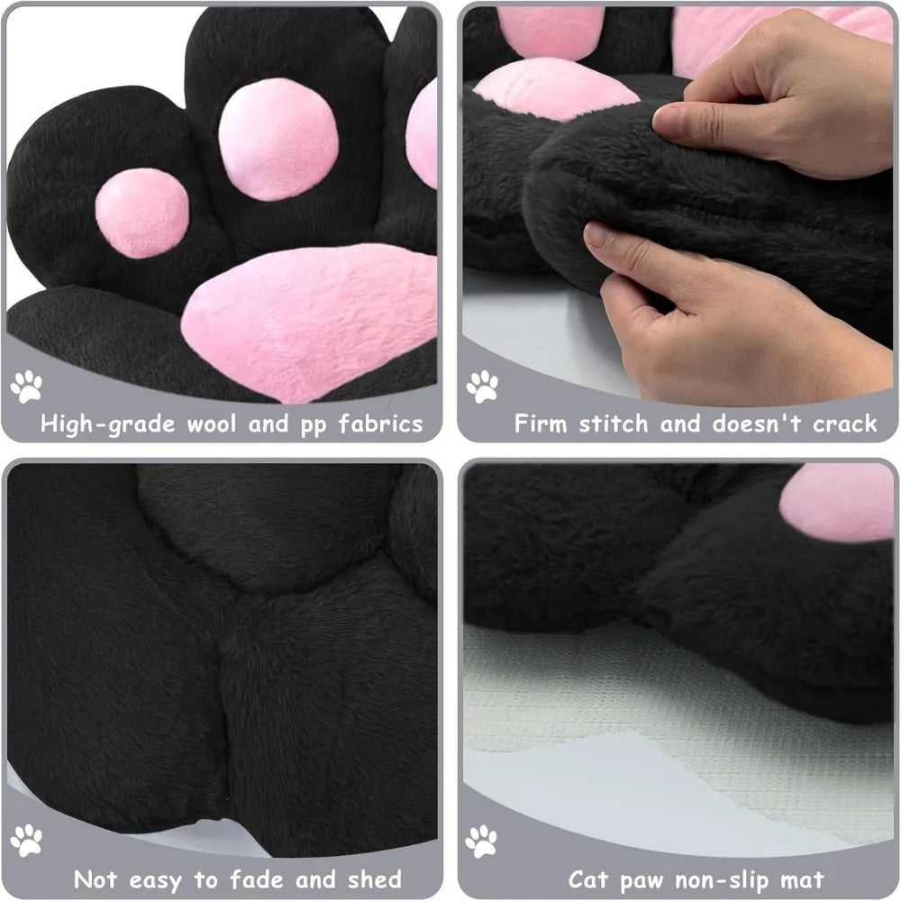 Cat Paw Kawaii Plush Seat Cushion For Office Chair