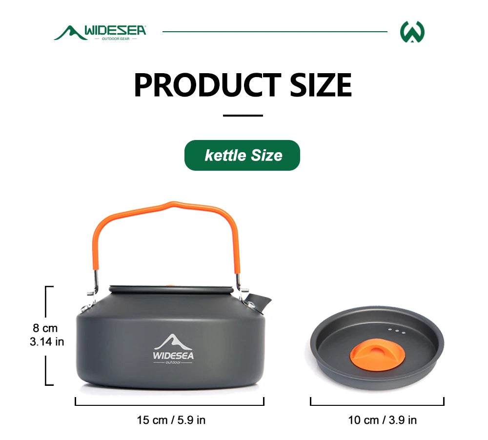 Camping Tableware Outdoor Cookware Set Pots Tourist kettle coffee cup filte Kitchen Equipment Gear Utensils Hiking Picnic Travel