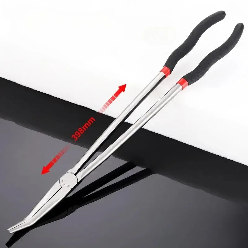 1Set 16inch Multi-purpose Long Nose Pliers Straight Needle Nose Pliers 25 / 45 Degree Curved Without Logo