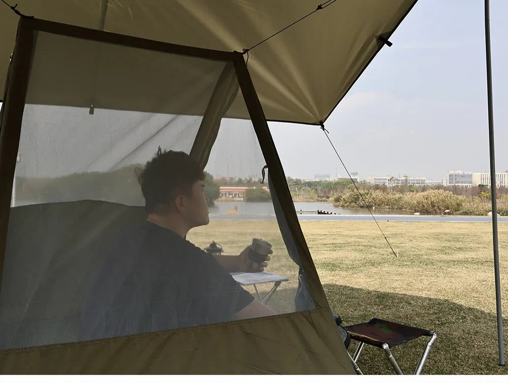 Airy Mesh Tent 1 Person Ultralight Tent Quick Setup Backpacking Shelter Breathable Mosquito Proof for Camping and Trekking