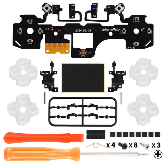 eXtremeRate Whole Clicky Kit V2 for ps5 Controller BDM-040/050/060 Shoulder Face Buttons, Micro Switch Clicky Hair Trigger Kit