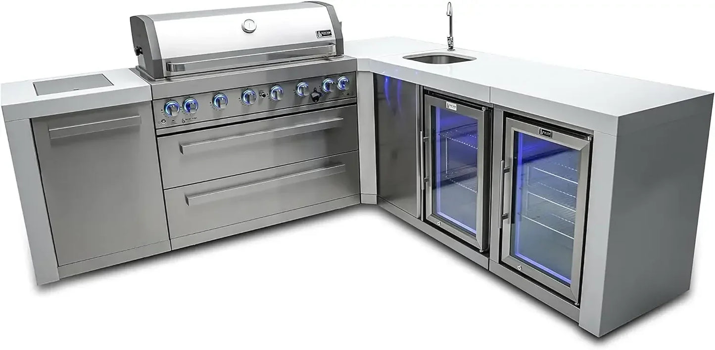44-Inch 6-Burner 115000 BTU Deluxe Gas Outdoor Grill