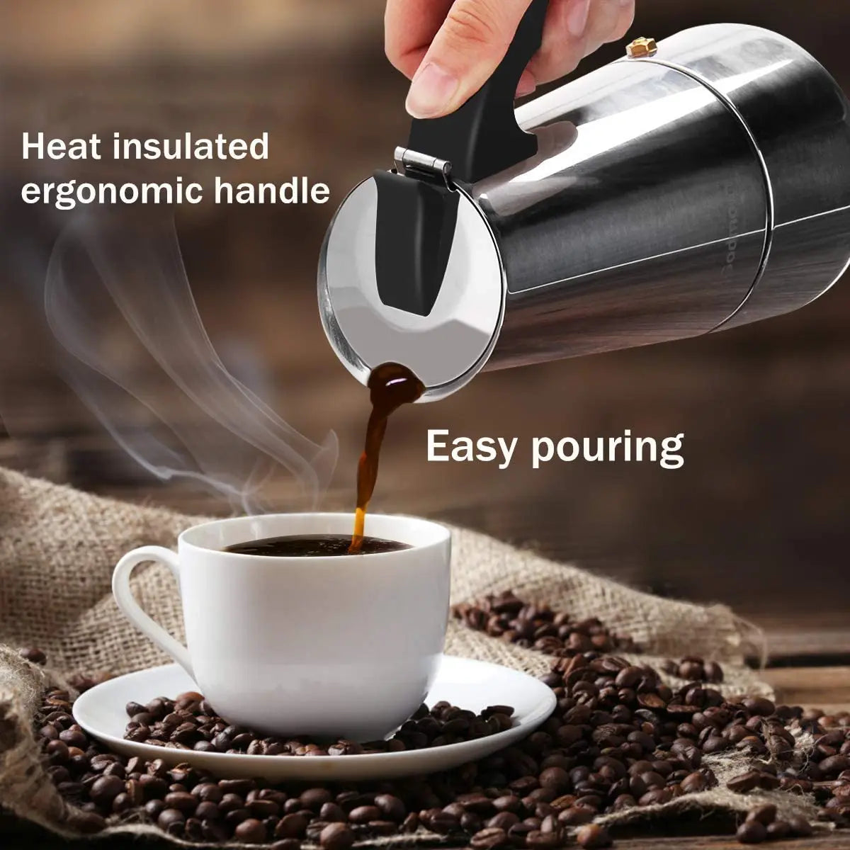 6 Cups Moka Pot Caffe Machine Espresso Coffee Maker