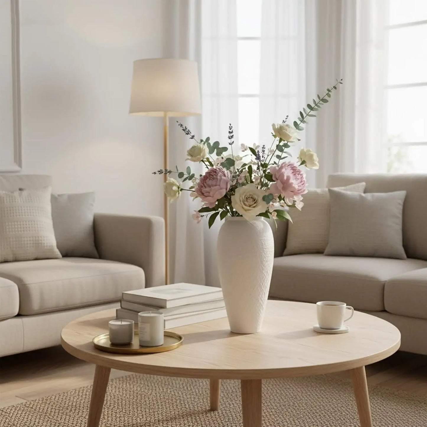 Minimalist Textured Ceramic Vase For Contemporary Home Decor
