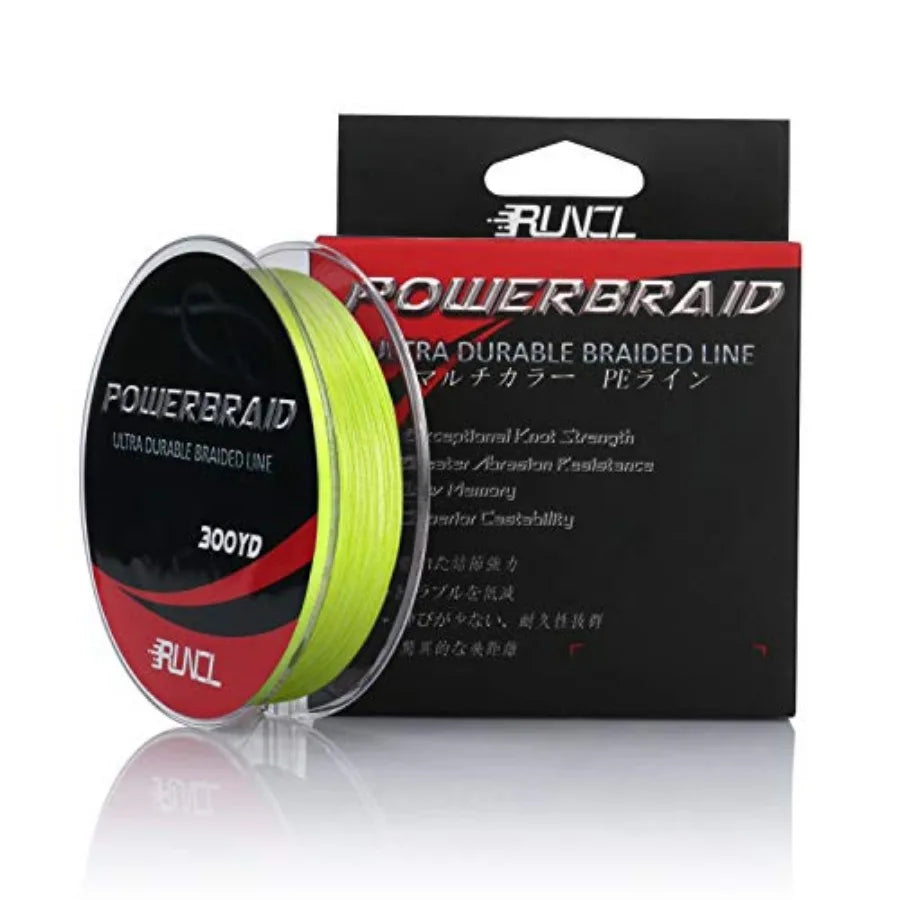 PowerBraid Fishing Line 4/8/9 Strands, Braided Fishing Line 300/500/1000Yds - Seamless Weaving Tech, Enhanced Coating Tech, Zer