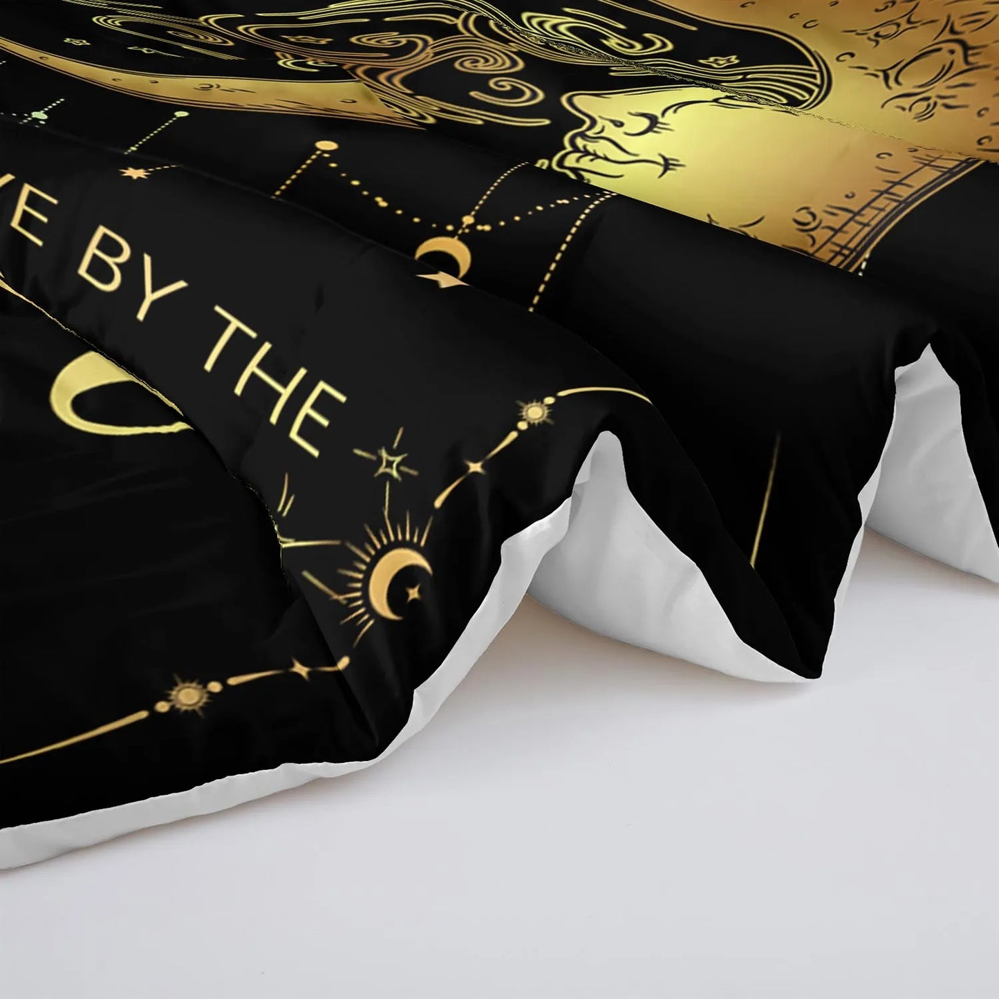 3PC Sun And Moon Celestial Bedding Set Astrology Duvet Cover with 2 Pillowcases Modern Bedroom Guest Room Decor