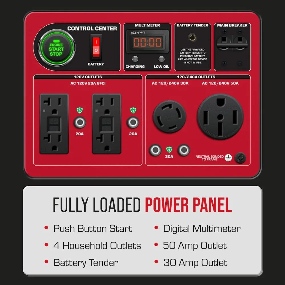 Best Selling 13000W 500cc Tri Fuel Portable Generator Gas Propane Natural Gas Remote Electric Start Home Power Backup