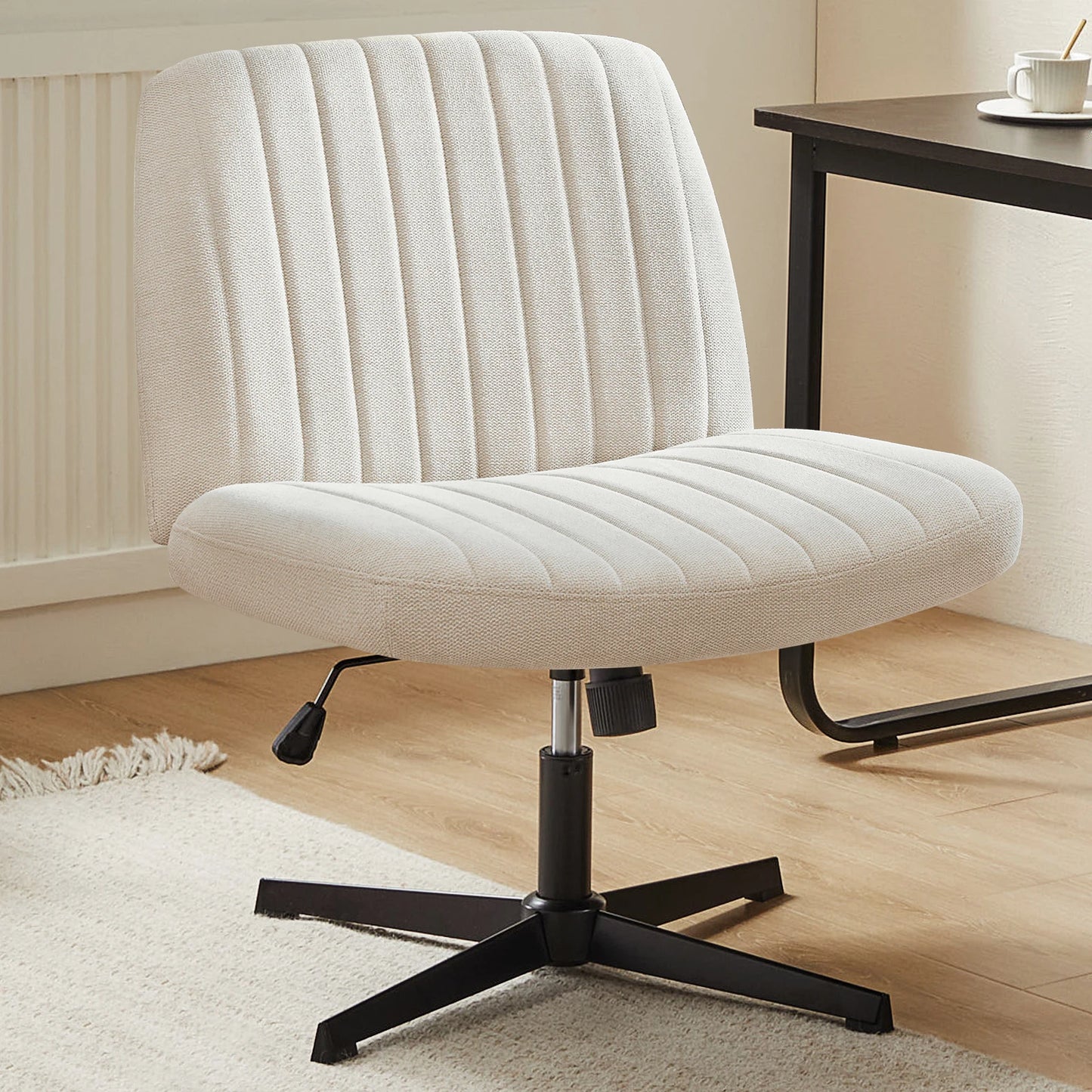 JHK Cross Legged Office Chair With Rocking Adjustable Swivel