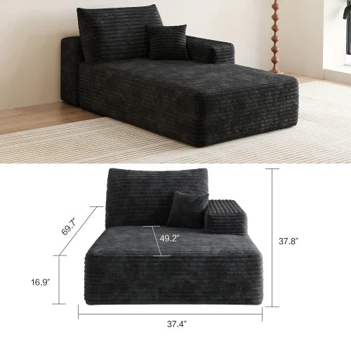 Cloud Style Modular Reclining Sectional Sofa With Fluffy Cushions