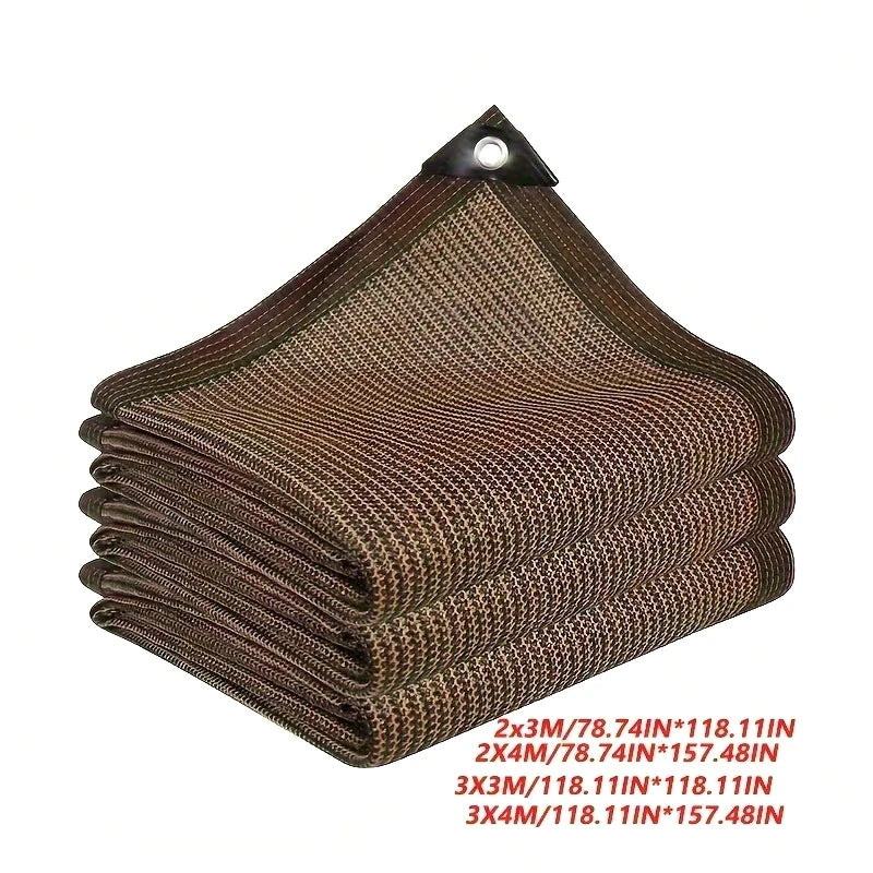 UV Protection Brown Sun Shade Canopy Net Outdoor Sunscreen Shade Shelter for Patio Pool Travel Picnic Camping Available Sizes