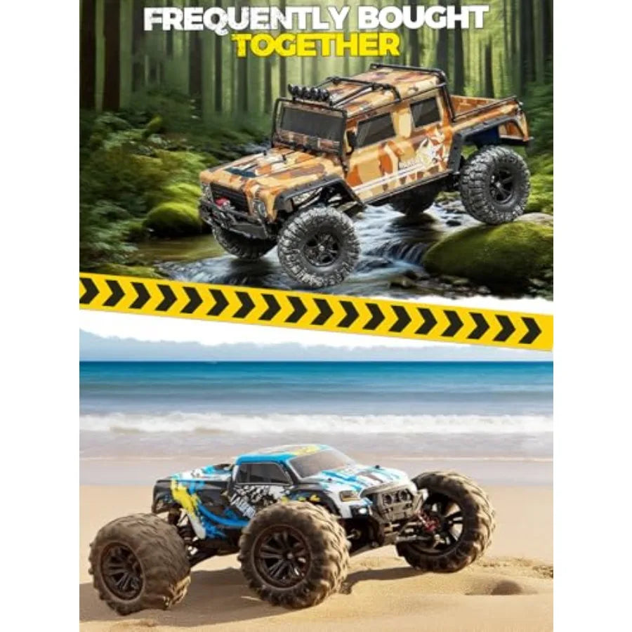 1/8 Scale Fast RC Cars for Adults 4WD Electric Off-Road Monster Truck with Waterproof Design 3S Lipo Battery Up to 10 mph 30+ M