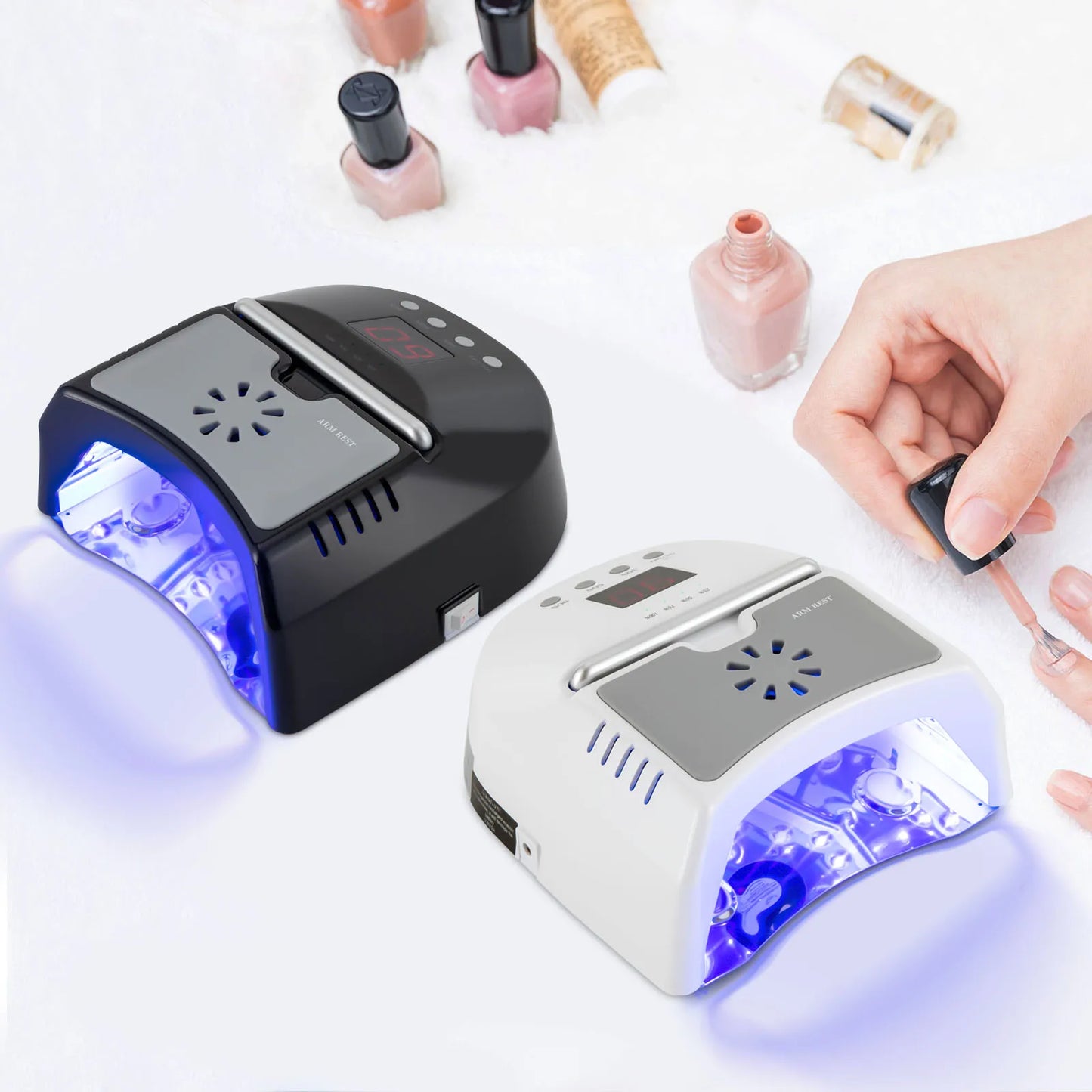 Nail Dryer Professional Rechargeable 72W 24-Bead UV LED Lamp