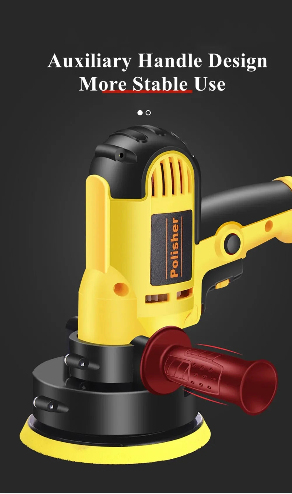700W Electric Car Polisher Waxing Glazing Machine Adjustable Speed Auto Sanding Marble Tile Floor Polishing Scratch Repair Tool
