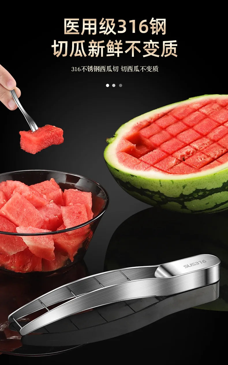 316 Stainless Steel Watermelon Cutter Fruit Divider Slicer Tool for Melon Fruit Vegetable Tools