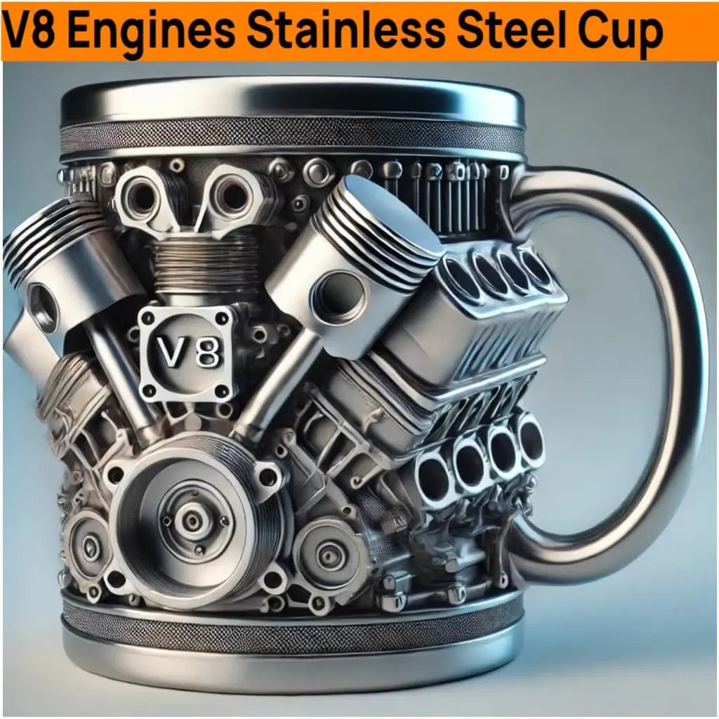 New engine cup, mug, stainless steel liner, coffee cup, creative resin crafts, desktop decoration ornaments