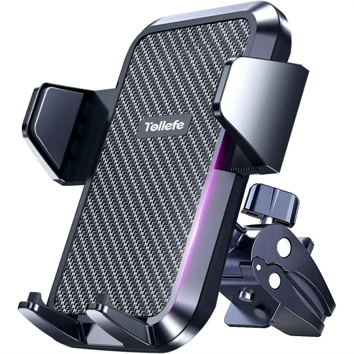 Car Phone Holder, Hands-Free Mount with Thick Case Friendly for iPhone Samsung Smartphone, 360° Rotation