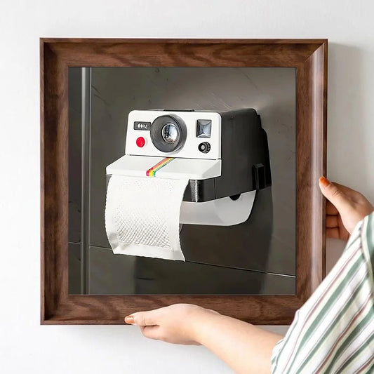 Frameless Film Camera Toilet Paper Holder For Modern Decor