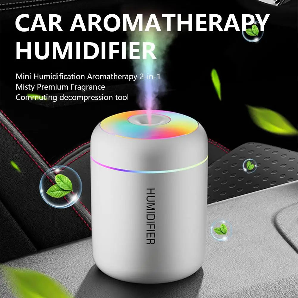 Mini Humidifier Humidification 7-color Breathing Ambient Light Aroma Diffuser Essential Oil Purifier Mist For Car Home Bedroom