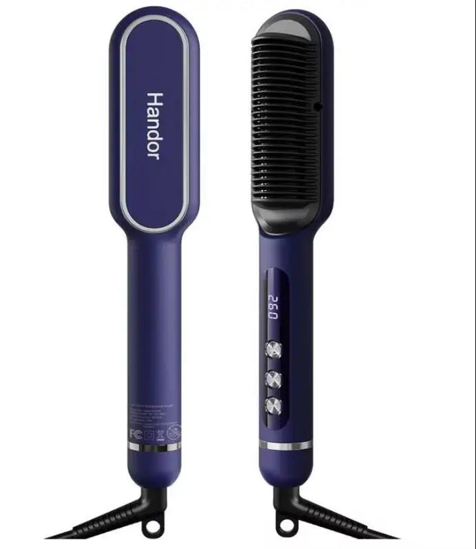 Negative Ionic Hair Straightener Brush Auto Shut Off