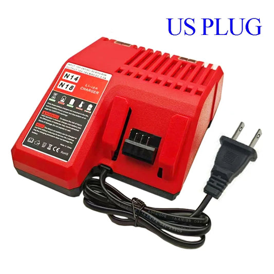 Power Tool Accessories Parts For Milwaukee 14.4V 18V Li-ion Battery Charger For M18 Lithiumy Ion Battery 48-11-1852 48-11-1811