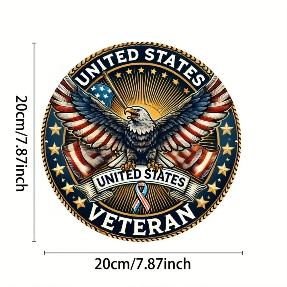 US Veteran Sign Aluminum Wall Decor For Memorials Today