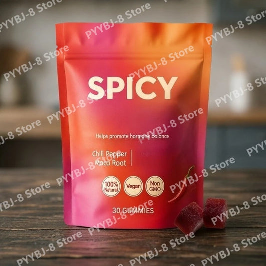 Hormonal Balance Gummie Peach Flavor Contain Chili Pepper and Maca Root Extract Support Daily Health & Energy Recovery